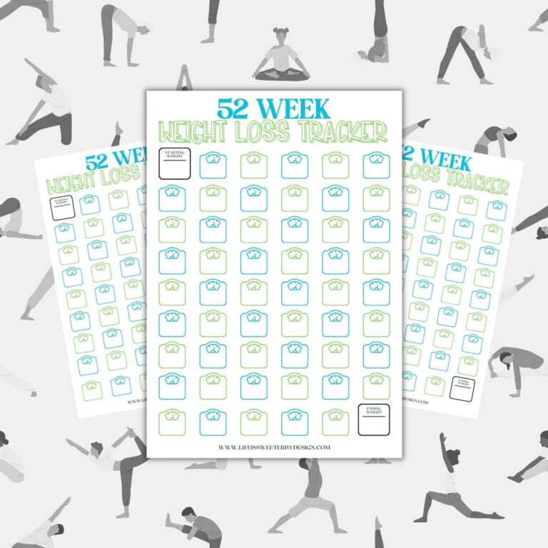 Weight Loss Tracker Free Printable