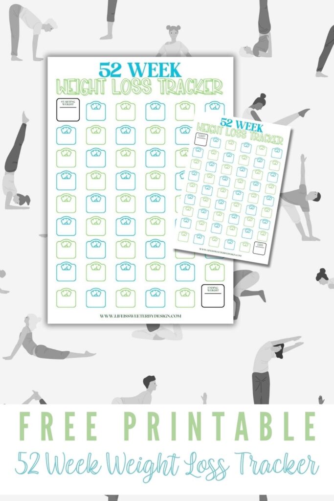 Free Weekly Weight Loss Tracker Printable (52 weeks) - Life is Sweeter ...
