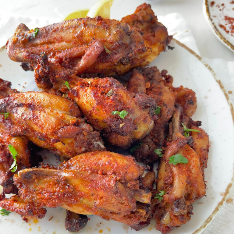delicious chicken wings cooked in the air fryer