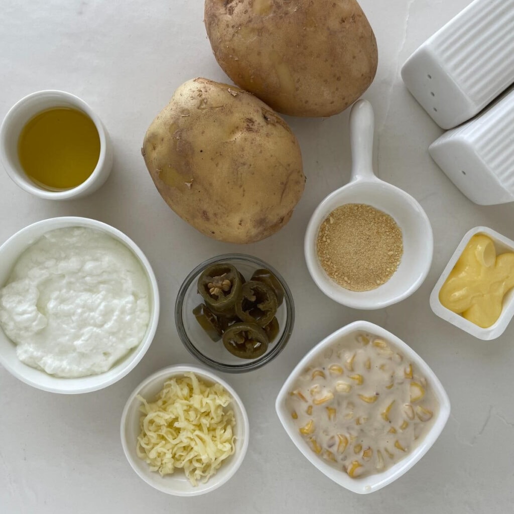 ingredients to make loaded potato