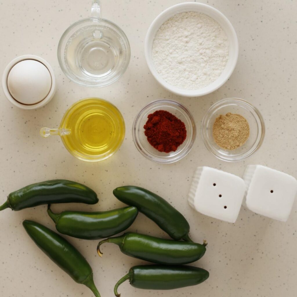 ingredients to make jalapeno slices