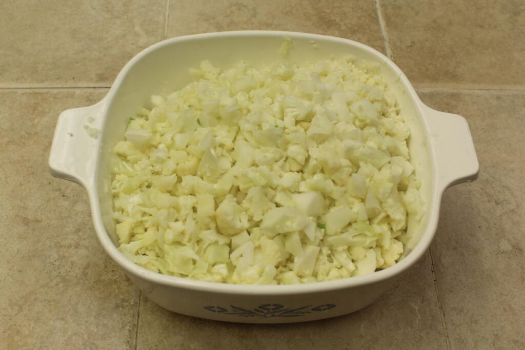 serving platter of caulirice