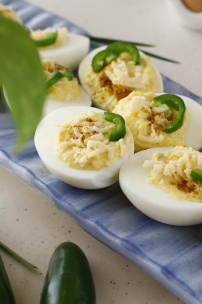 deviled eggs on a plate
