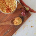 Spoon of spicy blend mixture