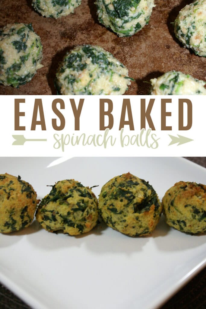 Easy Baked Spinach Balls Pin
