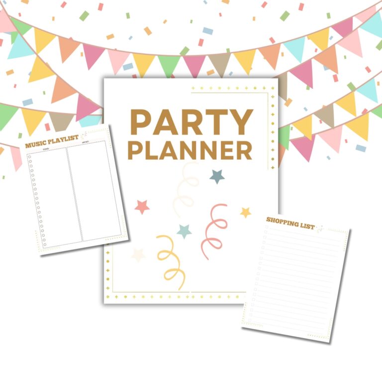 printable party planner for free