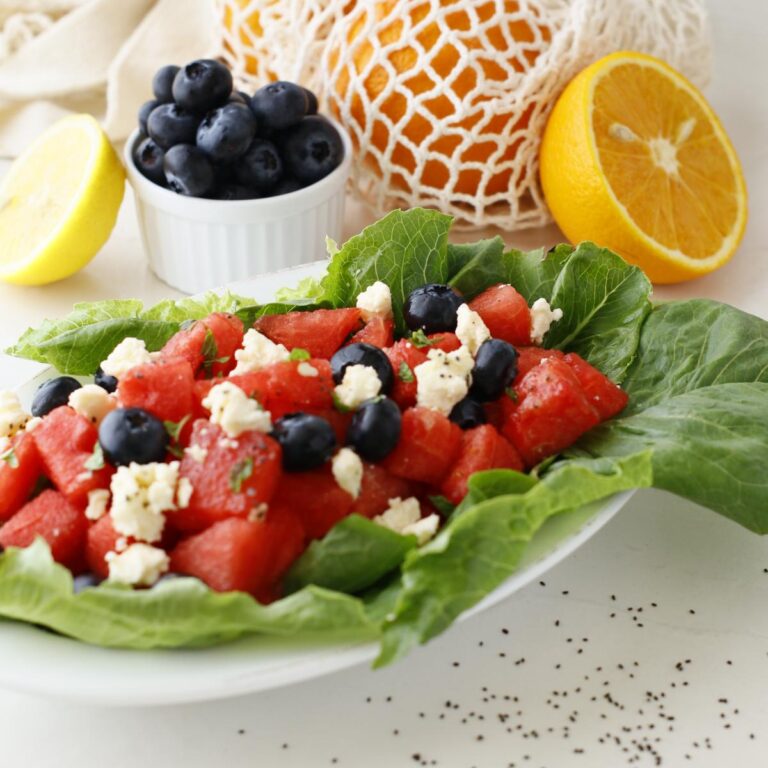 fruit salad platter with cheese