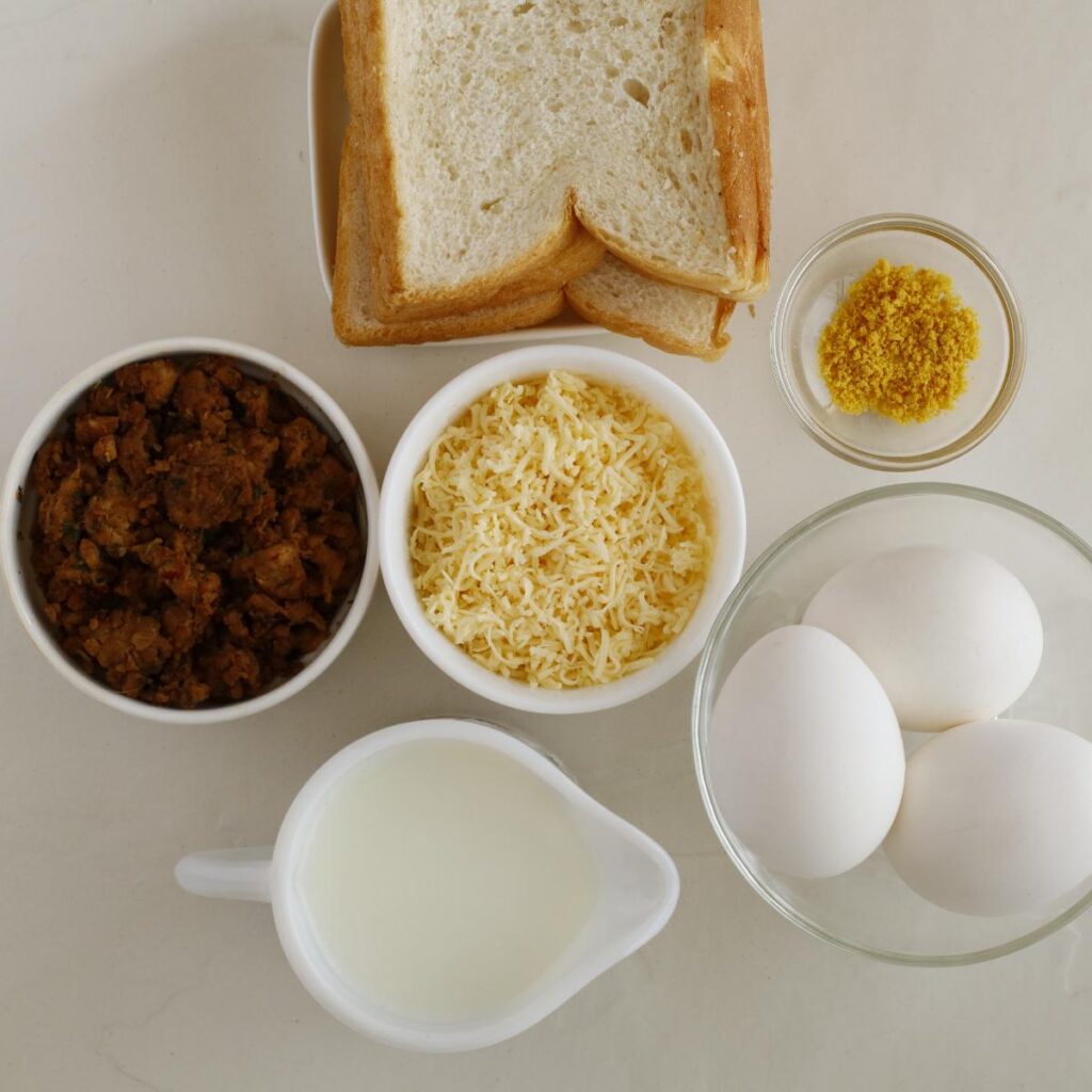ingredients to make baked breakfast casserole