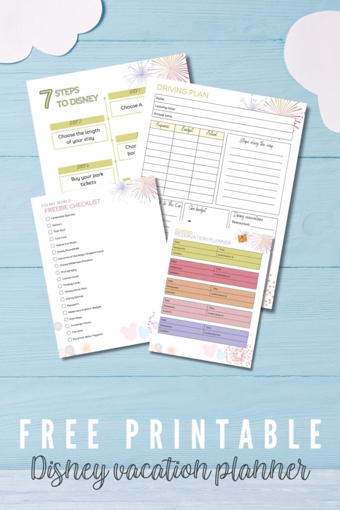 Free Printable Disney Vacation Planner Pin
