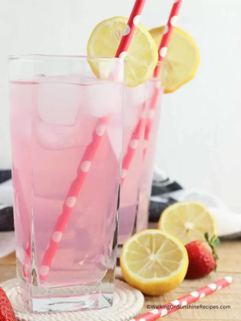 Cute Pink Lemonade Drink