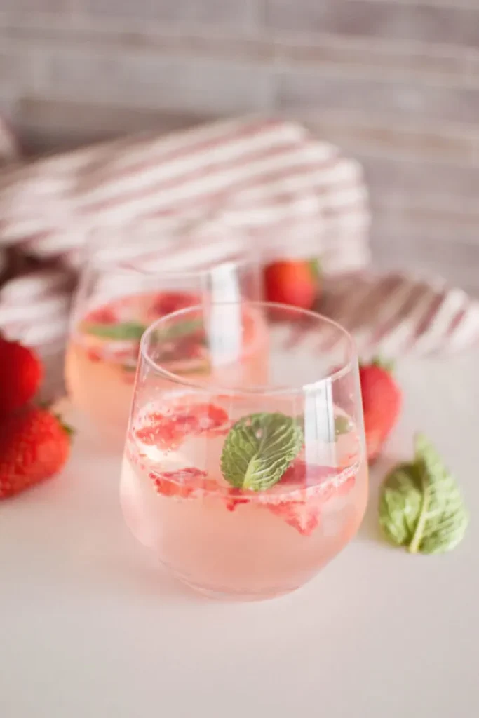 cup of strawberry mocktail