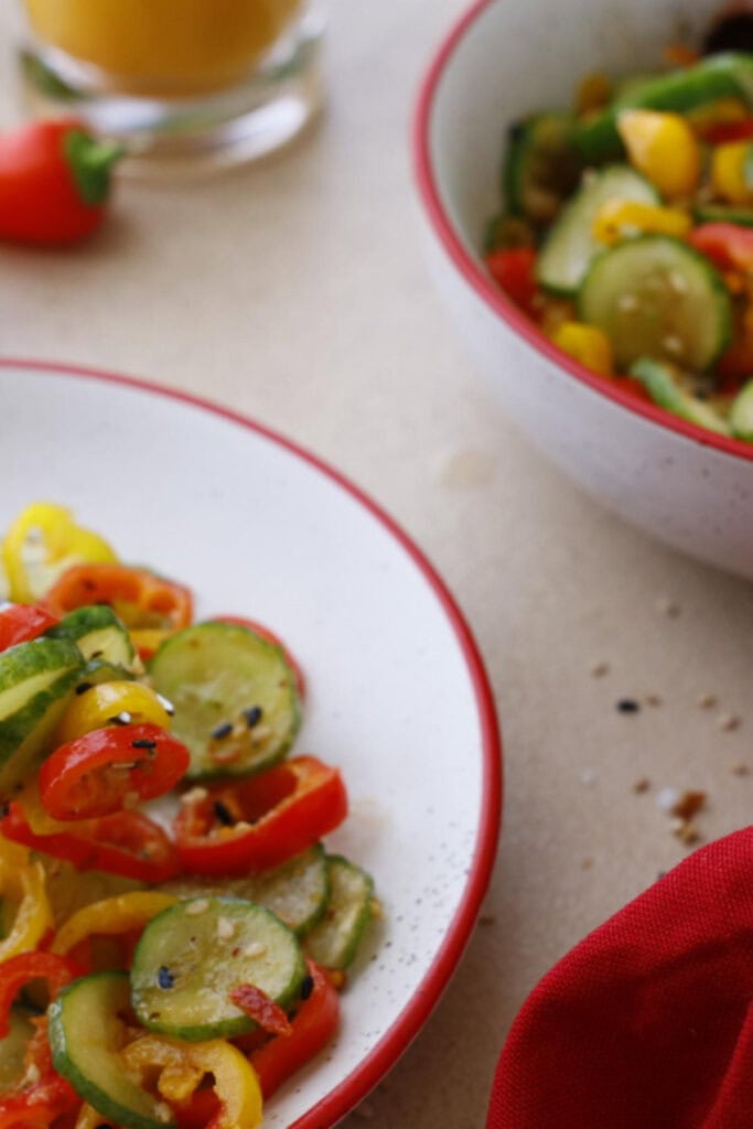 servings of cucumber salad
