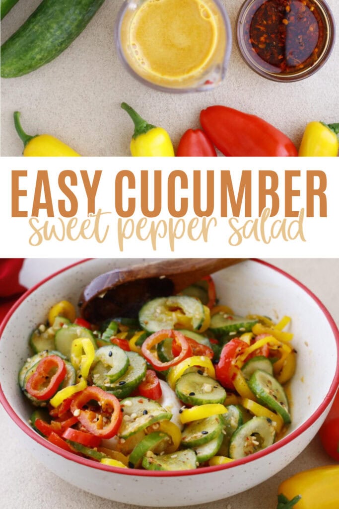 Easy Cucumber Sweet Pepper Salad Pin