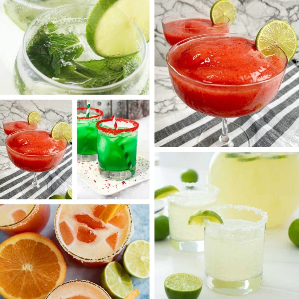 Mocktail with fruits and soda