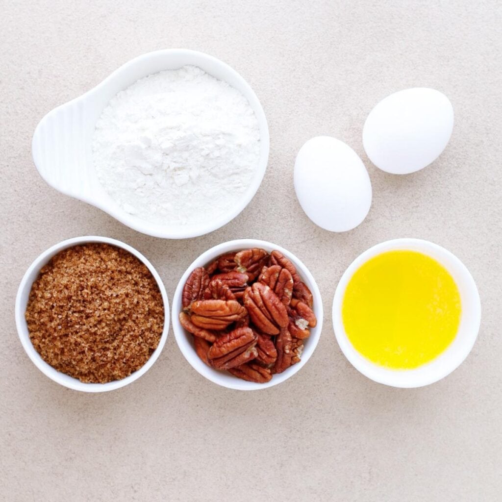 ingredients to make pecan muffin