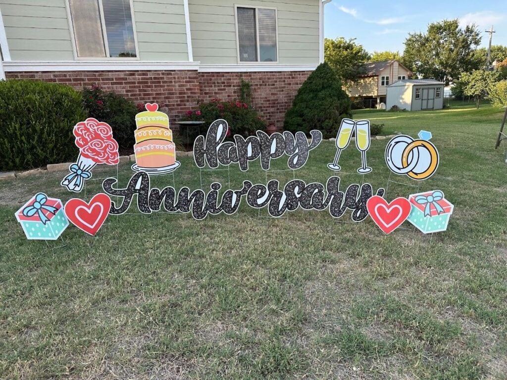 happy anniversary yard card