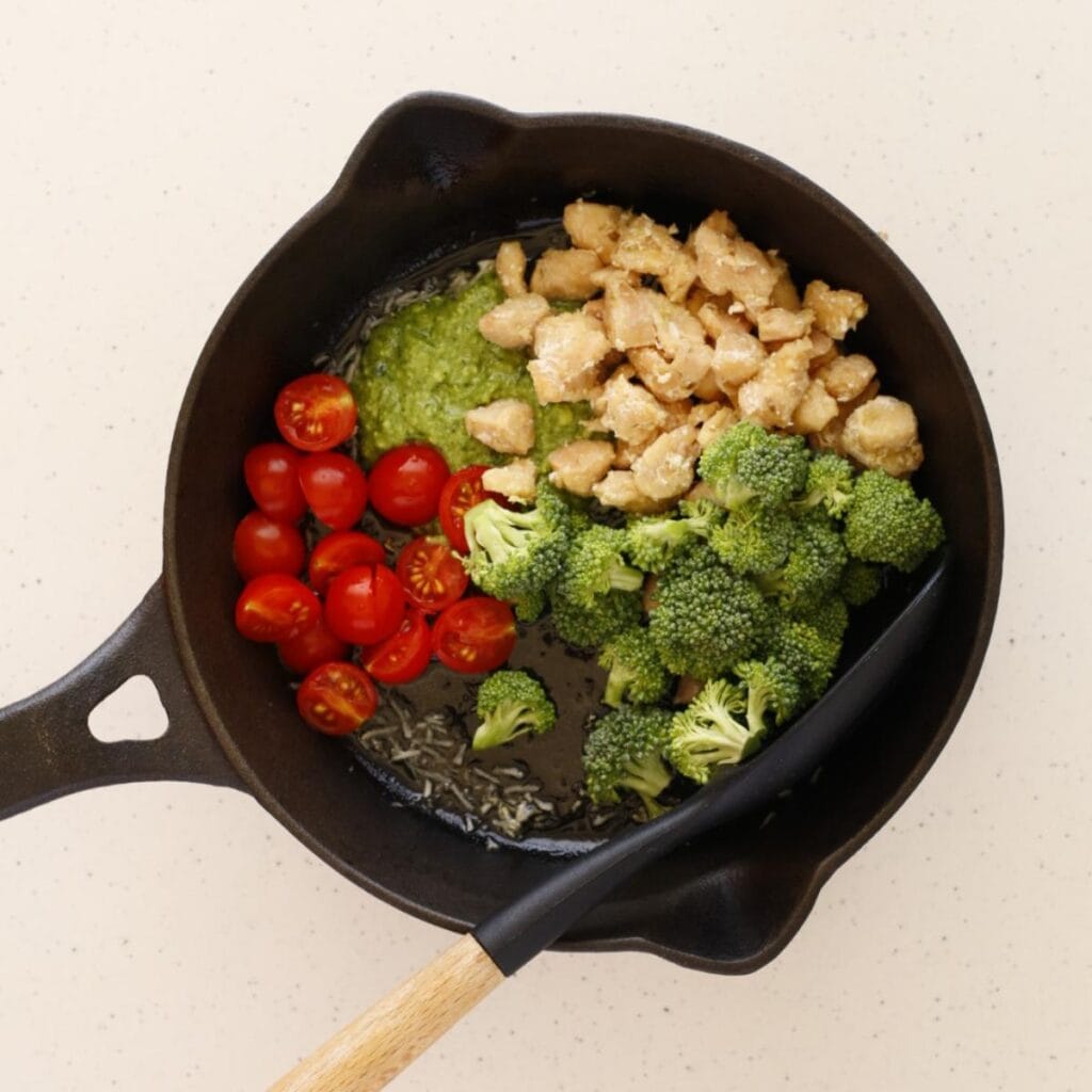 sauted veggies and chicken