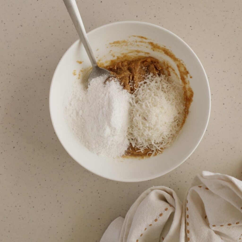 Coconut mixture in a bowl