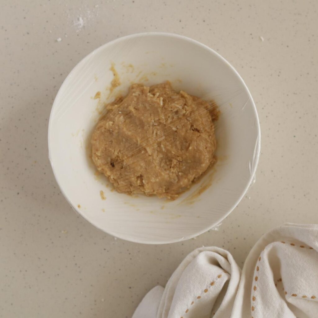 chilled coconut snowball mixture