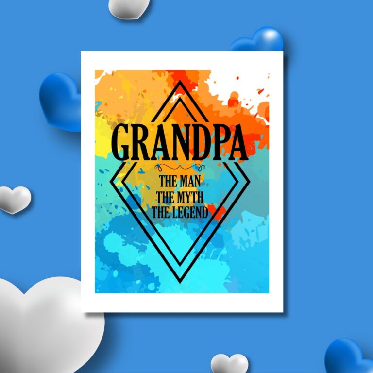 Grandpa the legend printable card