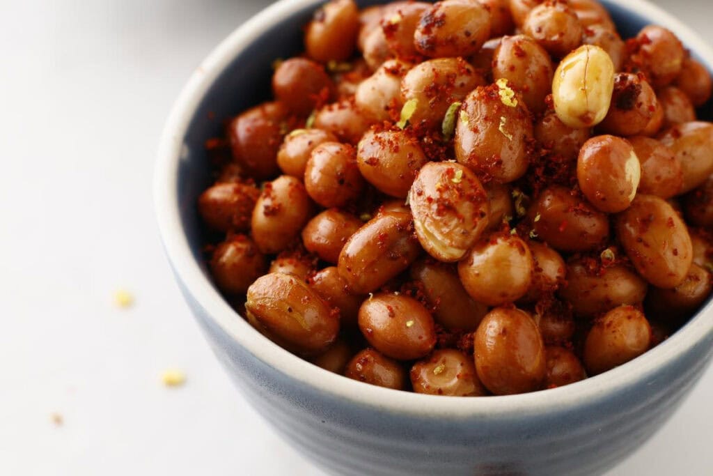 close up view of baked nuts