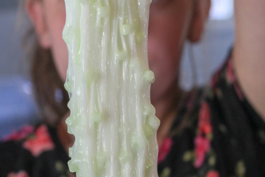 stretched glow in the dark slime