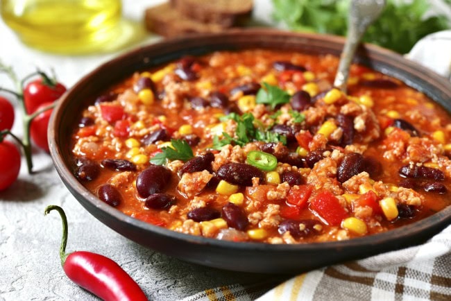 bowl of yummy chili