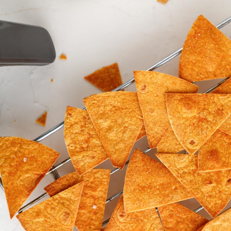 golden brown tortilla chips