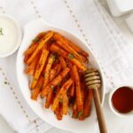 Carrot fries and honey
