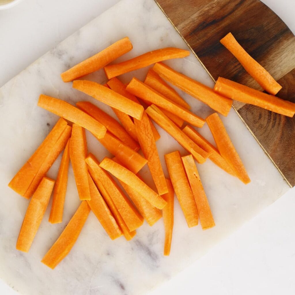 sliced up carrots
