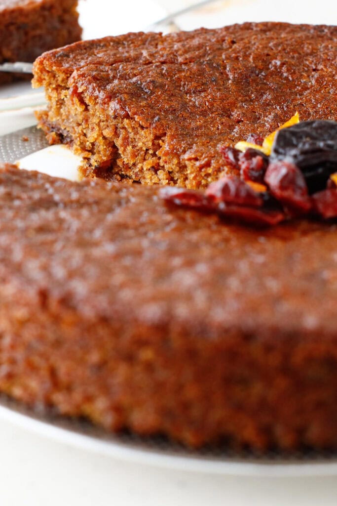Close up view of Jamaican dessert cake