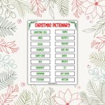 Free Printable Christmas Pictionary Word Cards