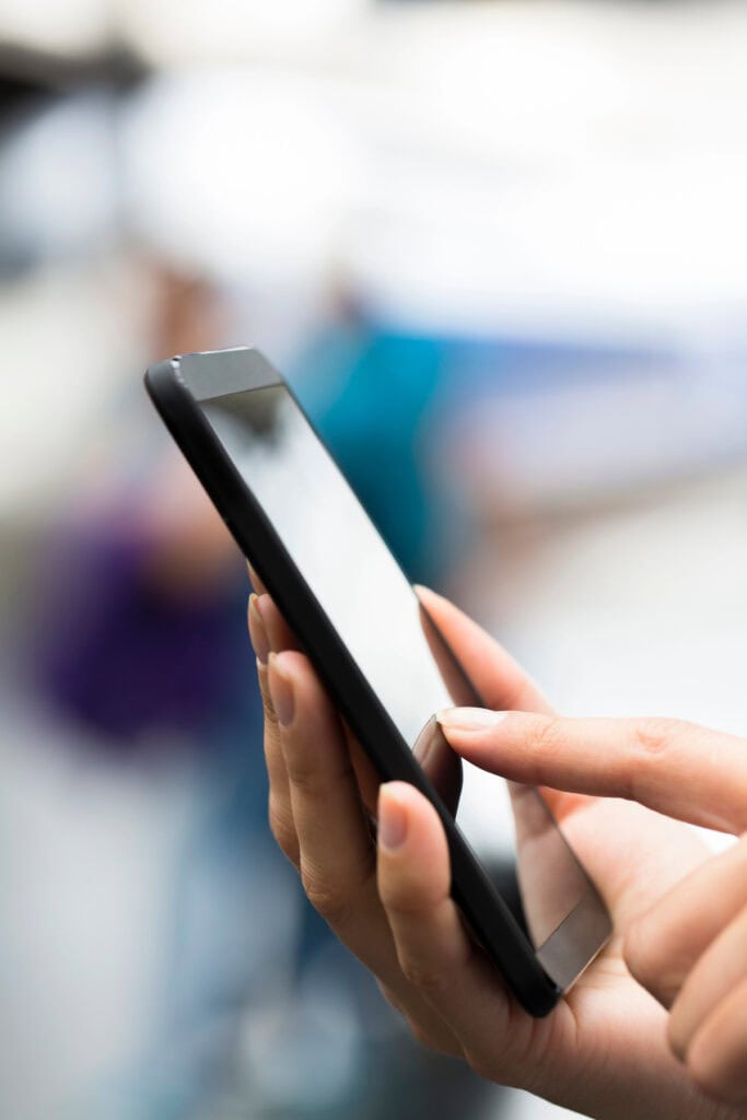 person holding a cell phone