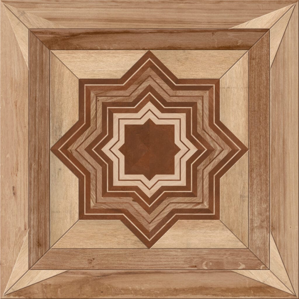 geometric wood art work