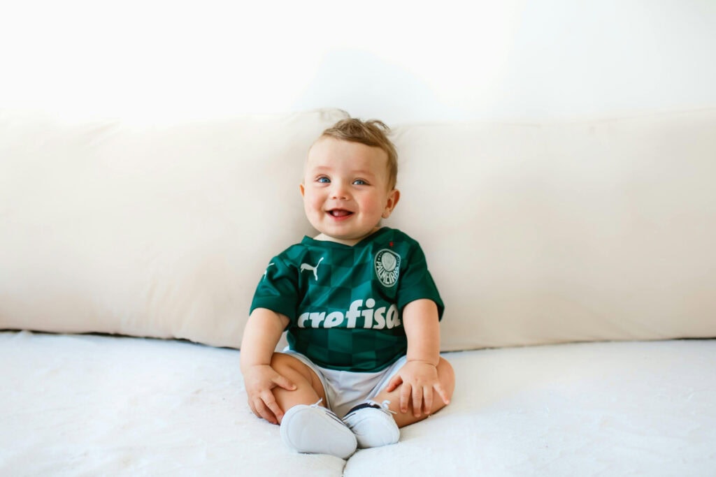toddler wearing jersey
