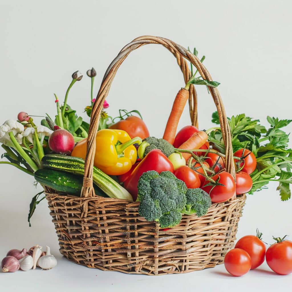 basket of fresh veggies