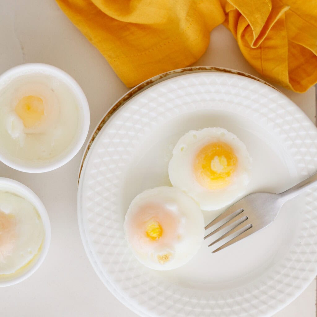 Fresh poached eggs