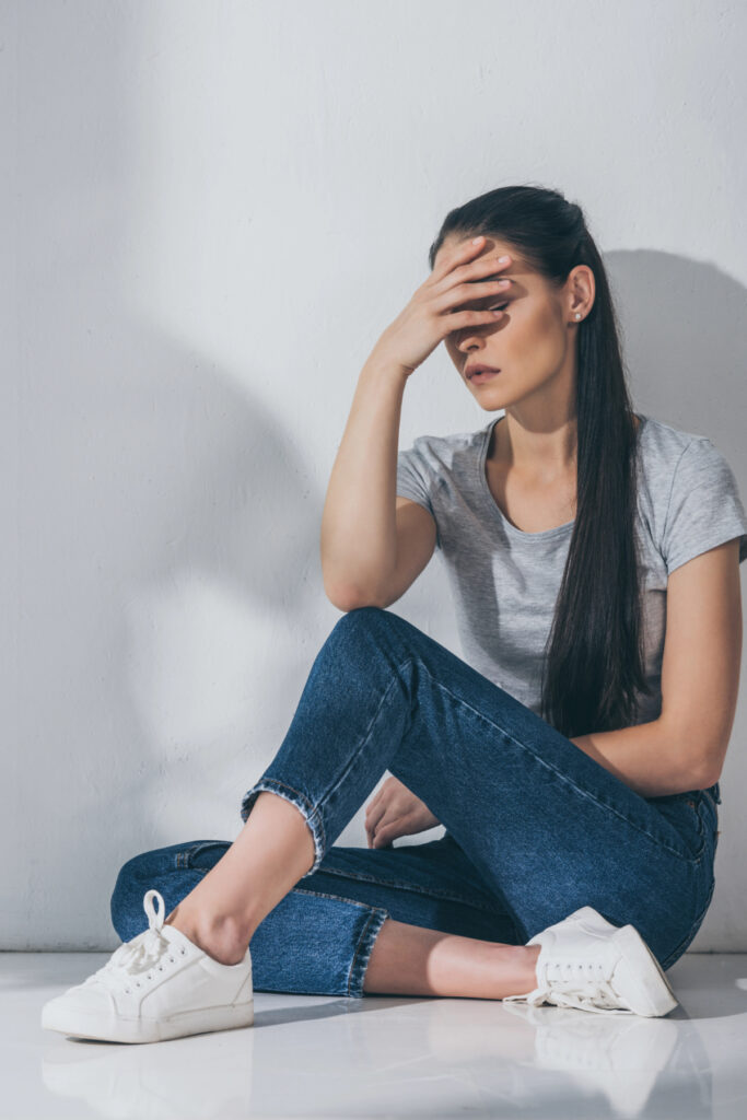 woman feeling overwhelmed