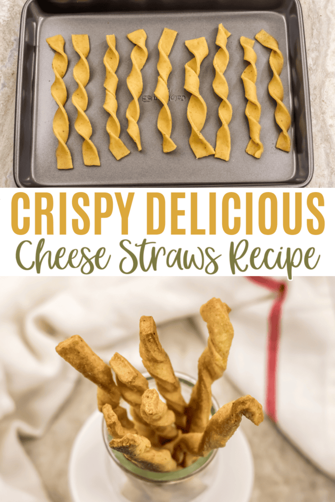 Crispy delicious cheese straws pin