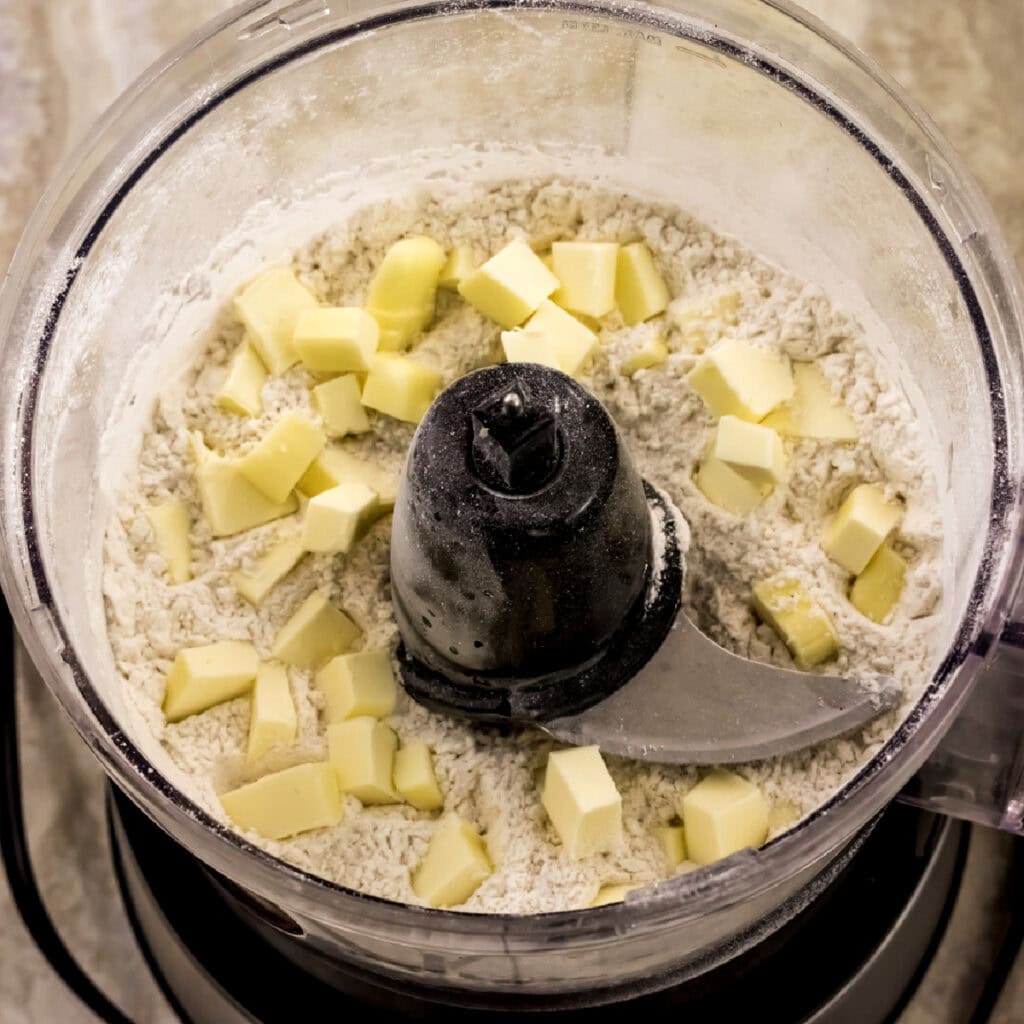 Adding butter in the blender