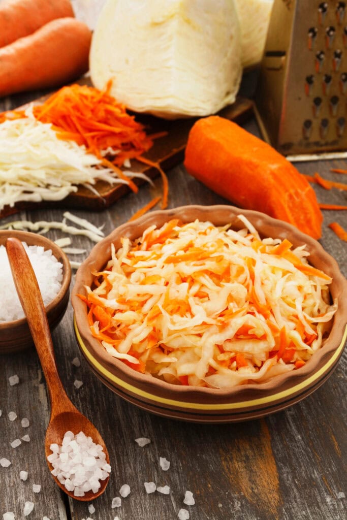 bowl of sauerkraut