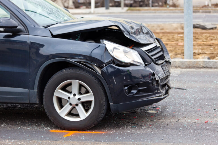 car smashed up from accident