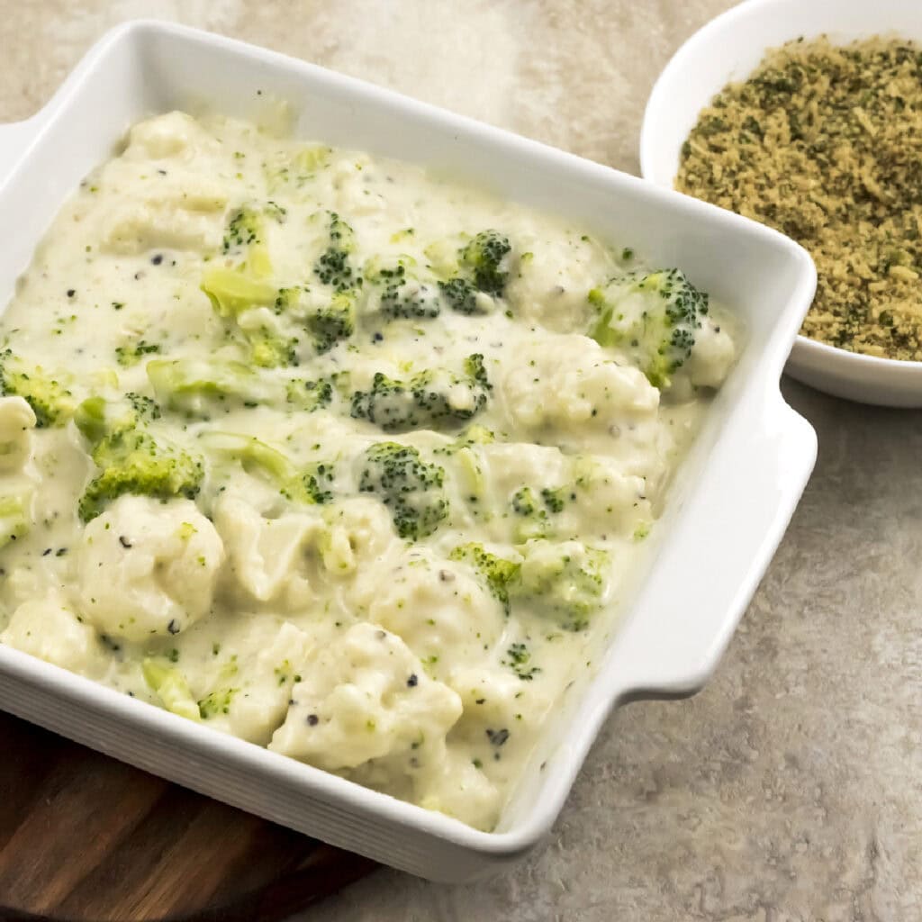 broccoli cauliflower without toppings