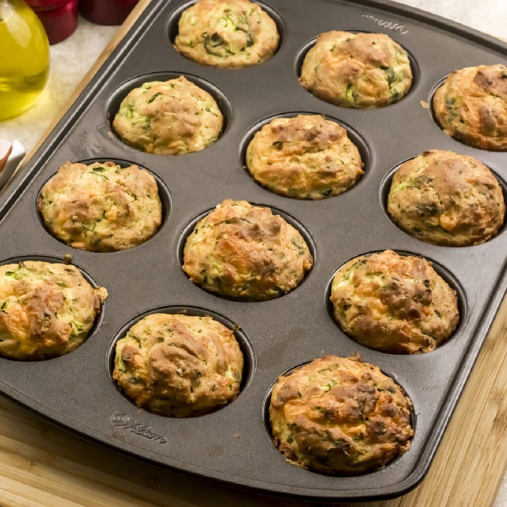 freshly bake zucchini muffins