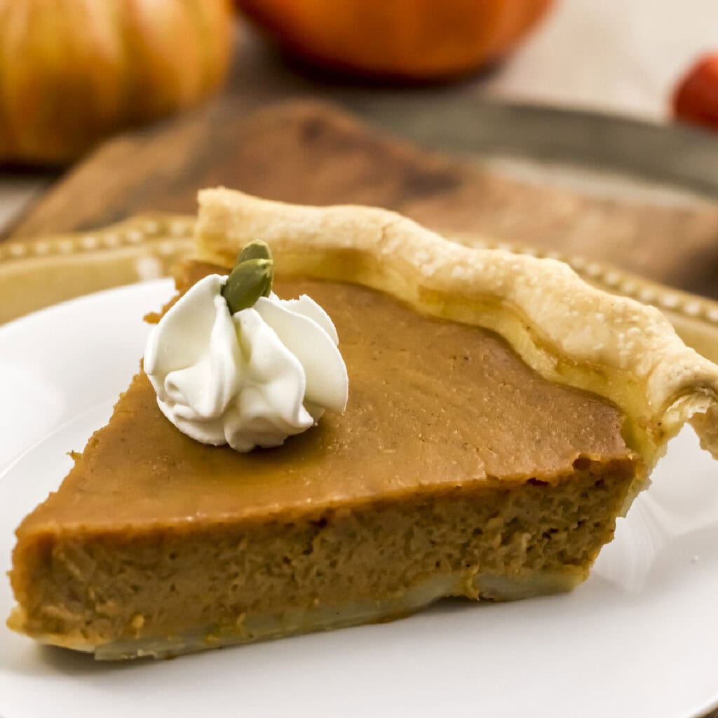 slice of pumpkin pie