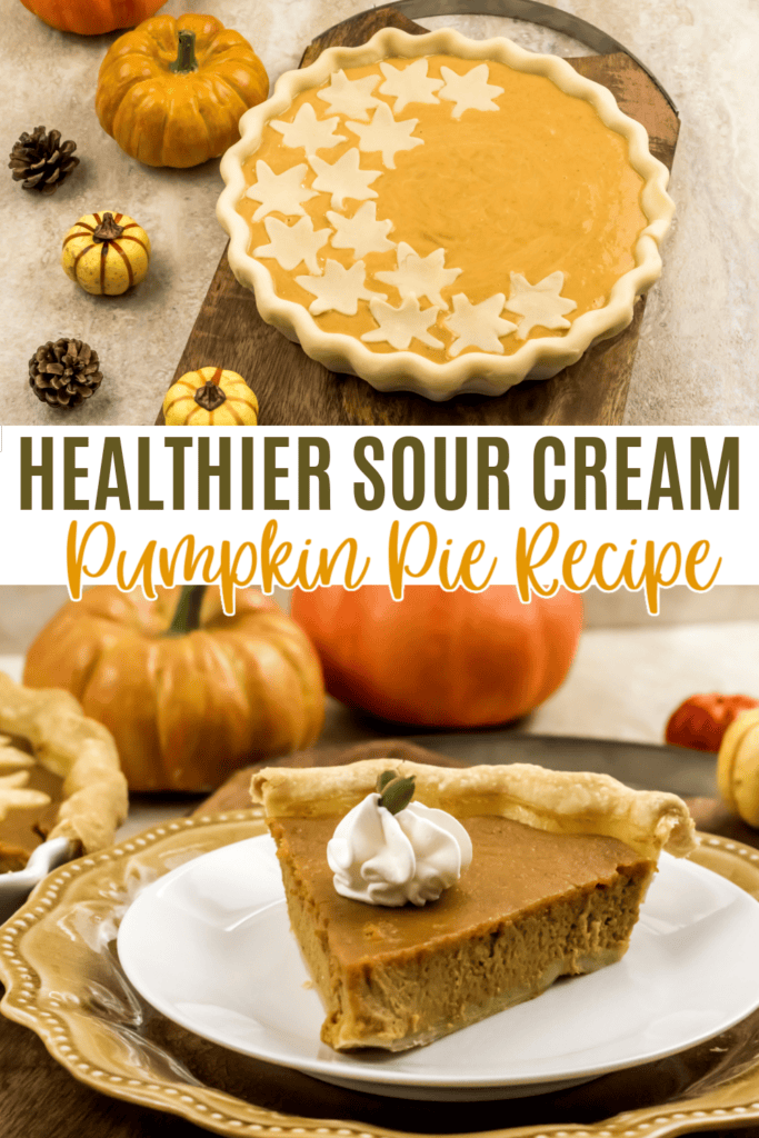 Healthy sour cream pumpkin pie pin