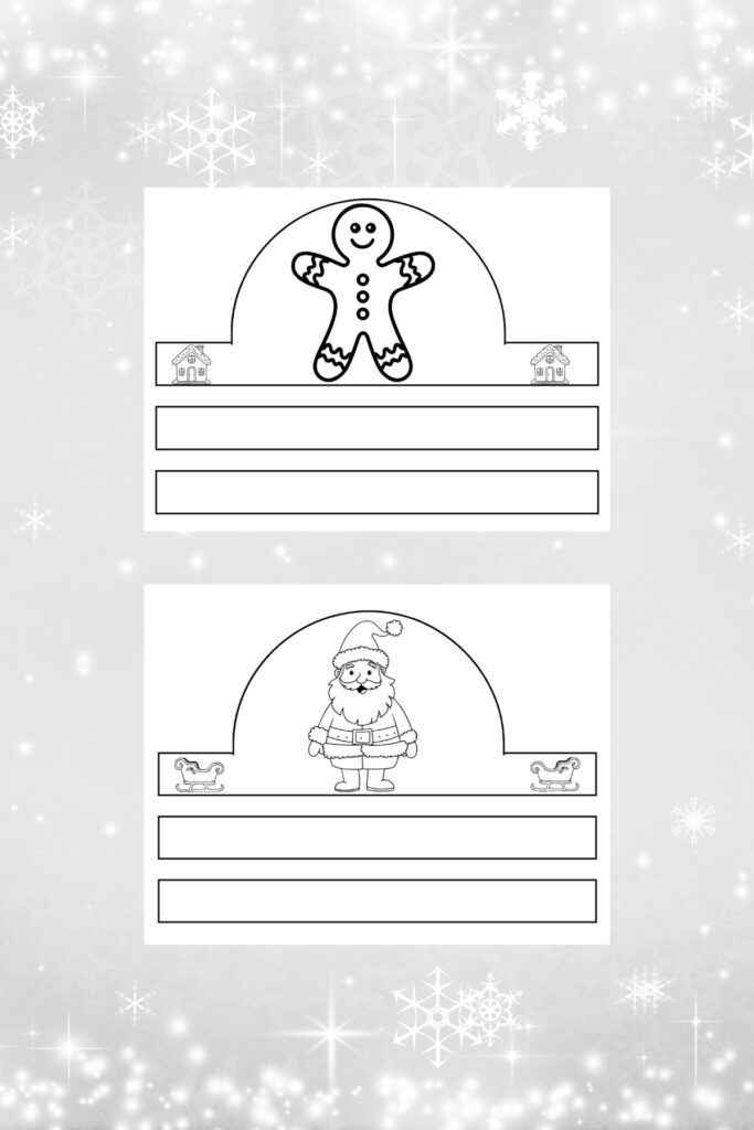 Vertical design of christmas hats