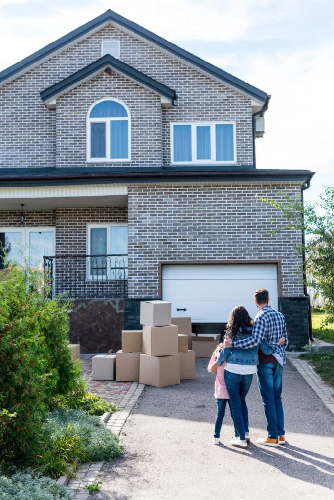 couple looking at their new home