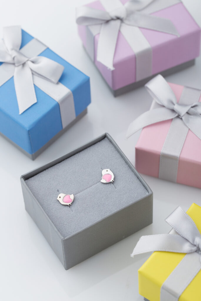 earrings in a gift box