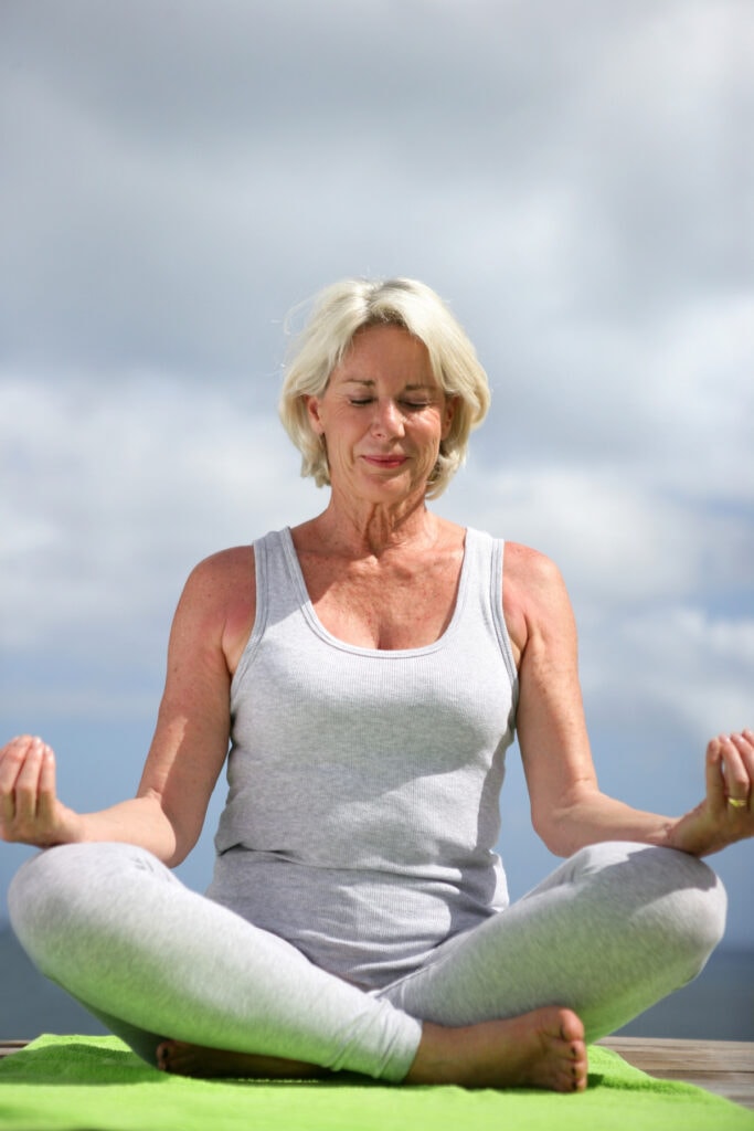 woman doing yoga